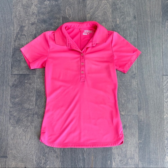 Nike Tops - Nike golf hot pink polo